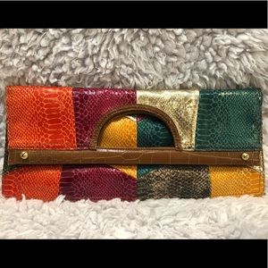 Patchwork Multi color Clutch